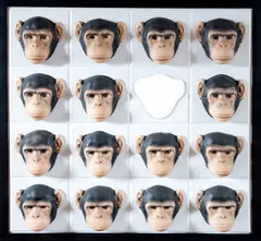 Você Faz Parte - O Retorno by Nelson Leirner, 2001, máscaras e espelho sobre madeira, offered Sep 2024