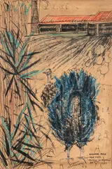 Perus by Candido Portinari, 1959, desenho a nanquim bico-de-pena, nanquim pincel e lápis de cor sobre papel, offered Sep 2024