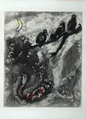 Raposa e os Perus by Marc Chagall, água forte sobre papel, offered Jul 2024