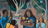 Grover Chapman, Noite de Natal, 1974, óleo sobre madeira