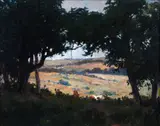 Clodomiro Amazonas, Paisagem, 1928, óleo sobre tela