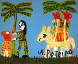 Antônio Poteiro, Retirantes, óleo sobre tela