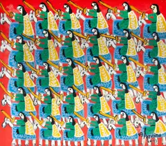 Cavalhada de Lado by Antônio Poteiro, 2003, óleo sobre tela, offered Jul 2024