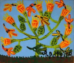 Flores by Antônio Poteiro, 2008, óleo sobre tela, offered Jul 2024