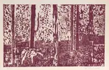 Francisco Rebolo, Paisagem com Bois, xilogravura