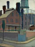 Arcangelo Ianelli, Esquina "Gasômetro", 1957, óleo sobre tela