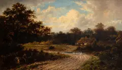 William Henry Mander, Paisagem Européia, 1895, óleo sobre tela