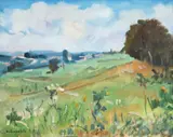 Bustamante Sá, Paisagem de Atibaia, óleo sobre tela