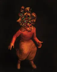 Fantasiado Nº3 (Chapéu) by Mário Gruber, 1985, óleo sobre tela, offered Jul 2024
