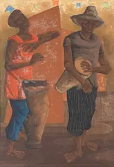 Músicos by Clóvis Graciano, 1967, óleo sobre tela, offered Jul 2024