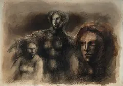 Marcelo Grassmann, Sem Título, 1985, pastel sobre papel