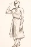Mulher by Ernesto de Fiori, crayon sobre papel, offered Jul 2024
