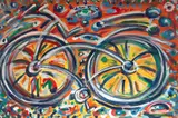 Bike tom Azul by Luiz Cavalli, 2015, óleo sobre tela, offered Jul 2024