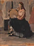 Paulo Do Vale Junior, Figura Feminina, óleo sobre madeira