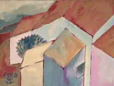 Chen Kong Fang, Casario, óleo sobre tela