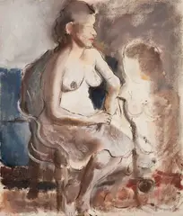 Nu Feminino by Roberto Burle Marx, óleo sobre tela, offered Jul 2024