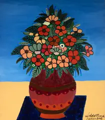 Vaso de Flores by Waldomiro de Deus, 2008, acrílica sobre tela, offered Jul 2024