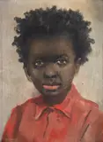 Negrinha by Benedito José Tobias, óleo sobre madeira, offered Jul 2024