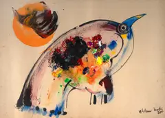 Passaro by Aldemir Martins, 2003, acrílica sobre papel, offered May 2024