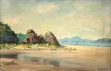 Benedito Calixto, Praia de São Vicente, óleo sobre tela