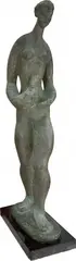 Figura Feminina com Pássaro by Sonia Ebling, escultura em bronze, offered May 2024