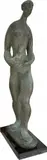 Sonia Ebling, Figura Feminina com Pássaro, escultura em bronze