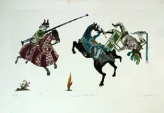 Guillermo Silva Santamaria, La Ley de Más Fuerte, 1964, xilogravura em papel arroz
