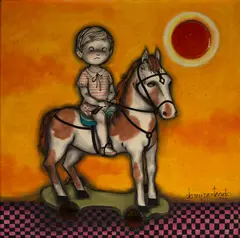 Menino Antigo e Cavalo by Darcy Penteado, 1975, óleo sobre tela, offered May 2024