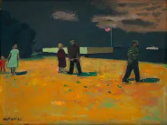 Otto B. de Kat, Les Passants, 1961, óleo sobre madeira