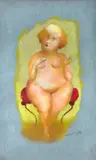 Sem Título by Jesus Nodarse Cruz, pastel oleoso sobre papel, offered May 2024