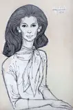 Darcy Penteado, Retrato de Maria Aparecida Saad, 1970, óleo sobre tela