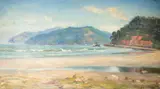 Benedito Calixto, Praia do Gonzaguinha, 1922, óleo sobre tela