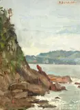 Aldo Bonadei, Ubatuba, óleo sobre tela colado em cartão