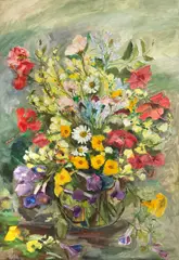 Wega Nery, Flores do Campo, 1974, óleo sobre tela