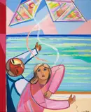 Cícero Dias, Casal e Pipas, óleo sobre tela
