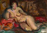 Nu Feminino by Tadashi Kaminagai, óleo sobre placa, offered May 2024