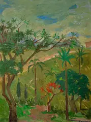 Paisagem by Francisco Rebolo, óleo sobre eucatex, offered May 2024