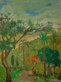 Francisco Rebolo, Paisagem, óleo sobre eucatex