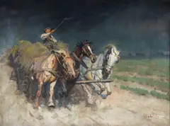 János Viski, Cavaleiro, óleo sobre tela
