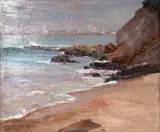 Edgar Parreiras, Marinha, 1929, óleo sobre placa