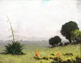 Clodomiro Amazonas, Paisagem, óleo sobre madeira