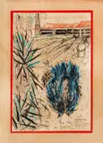 Perus by Candido Portinari, 1959, desenho a nanquim bico-de-pena, nanquim pincel e lápis de cor sobre papel, offered Mar 2024