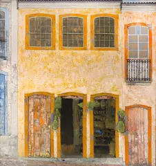 Fachada by Yuji Tamaki, óleo sobre tela, offered Mar 2024