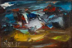 Faróis by Wega Nery, 1983, óleos sobre tela, offered Mar 2024