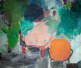 Cristina Canale, Vinhedo, 2000, acrílica, óleo spray e colagem de tecidos sobre tela