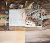 Anna Bella Geiger, Pier e Ocean com Luar de Sertão e Sugar Loaf, 1986, óleo sobre tela