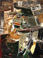 Sem Título by Tran Tho, óleo sobre madeira com aplicação de massa, offered Mar 2024