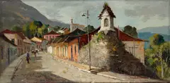 Cidadela do Interior by Durval Pereira, óleo sobre tela, offered Mar 2024