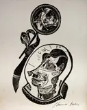 Hansen Bahia, Homem de Capacete, xilogravura