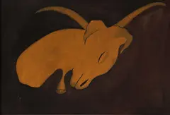 Animal by Nilda Neves, 2016, óleo sobre papel, offered Mar 2024